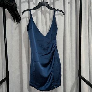 Cotton Candy LA Satin Wrap Slip Dress